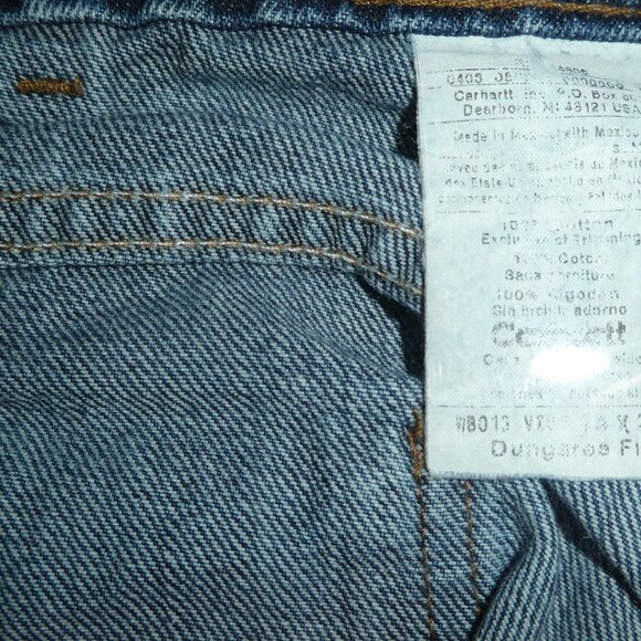 Carhartt WB013 VIO Washed Denim Dungarees Carpenter Jeans - Picture 5 of 13